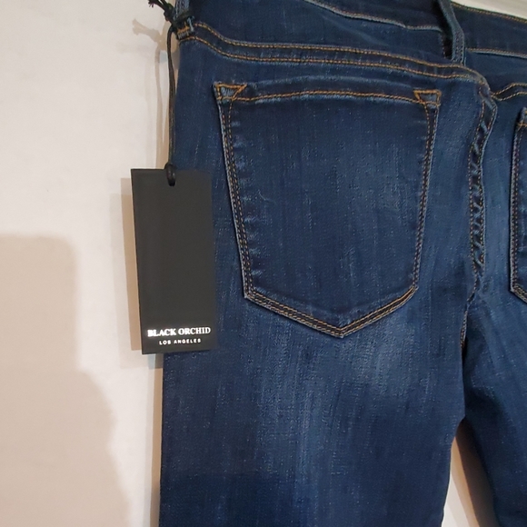 Black Orchid India Slim Boot Blue Jeans Size 26 - Picture 4 of 6